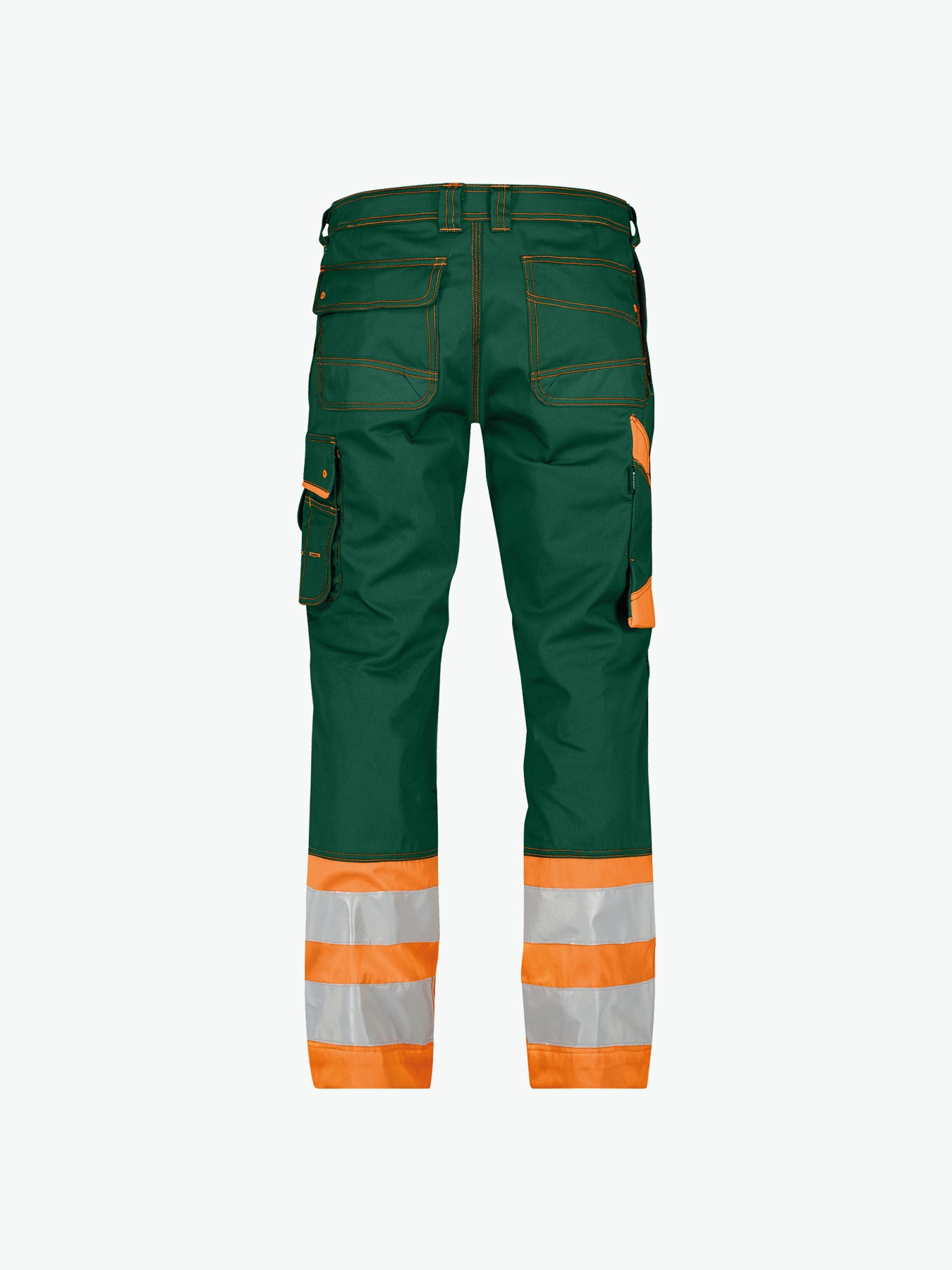 Dassy Phoenix Hogezichtbaarheidsbroek - Flessengroen/Fluo-Oranje Werkbroek HiVis Dassy