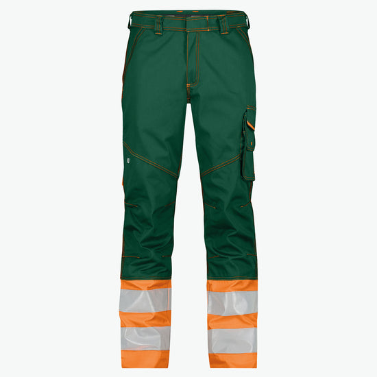 Dassy Phoenix Hogezichtbaarheidsbroek - Flessengroen/Fluo-Oranje Werkbroek HiVis Dassy