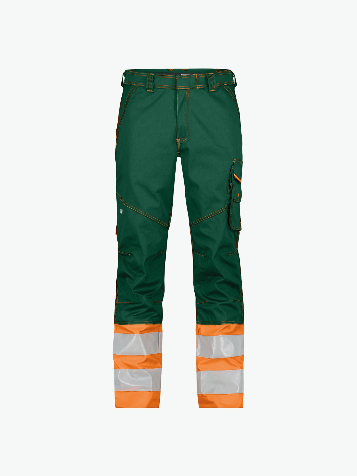 Dassy Phoenix Hogezichtbaarheidsbroek - Flessengroen/Fluo-Oranje Werkbroek HiVis Dassy