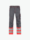 Dassy Phoenix Hogezichtbaarheidsbroek - Cementgrijs/Fluorood Werkbroek HiVis Dassy
