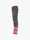 Dassy Phoenix Hogezichtbaarheidsbroek - Cementgrijs/Fluorood Werkbroek HiVis Dassy