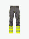 Dassy Princeton Stretch hogezichtbaarheidsbroek - Cementgrijs/Fluogeel Werkbroek HiVis Dassy