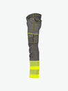 Dassy Princeton Stretch hogezichtbaarheidsbroek - Cementgrijs/Fluogeel Werkbroek HiVis Dassy