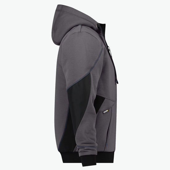 Dassy Pulse Sweatshirtjas - Antracietgrijs/Zwart Werkjas Dassy
