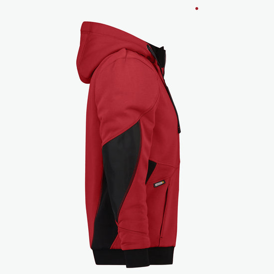 Dassy Pulse Sweatshirtjas - Rood/Zwart Werkjas Dassy