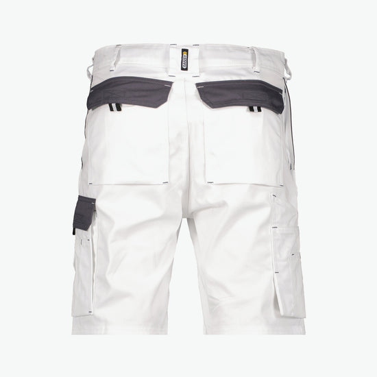 Dassy Roma Tweekleurige werkshort - Wit/Cementgrijs Korte Werkbroek Dassy