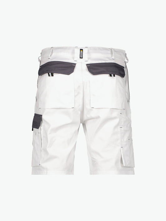 Dassy Roma Tweekleurige werkshort - Wit/Cementgrijs Korte Werkbroek Dassy