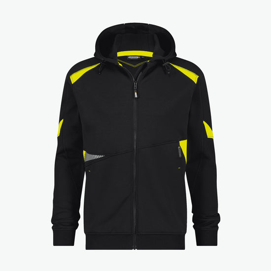 Dassy Santos Hoodie - Zwart/Fluogeel Werkhoodie Dassy