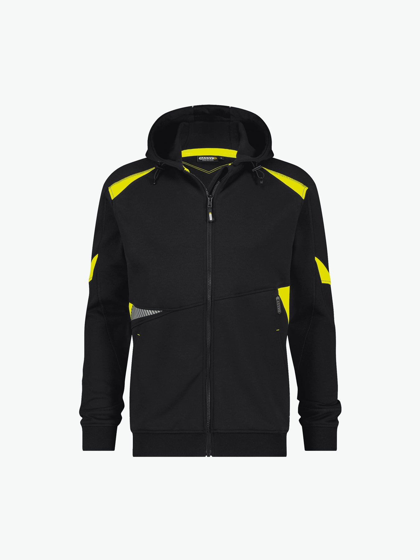 Dassy Santos Hoodie - Zwart/Fluogeel Werkhoodie Dassy