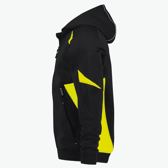 Dassy Santos Hoodie - Zwart/Fluogeel Werkhoodie Dassy