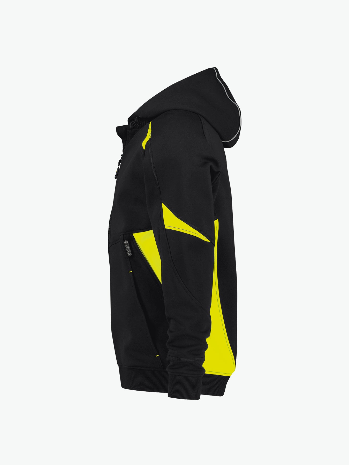 Dassy Santos Hoodie - Zwart/Fluogeel Werkhoodie Dassy
