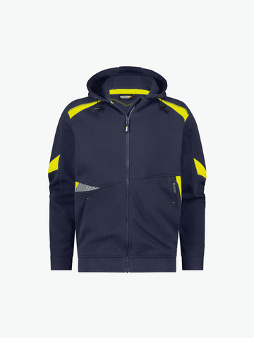 Dassy Santos Hoodie - Nachtblauw/Fluogeel Werkhoodie Dassy