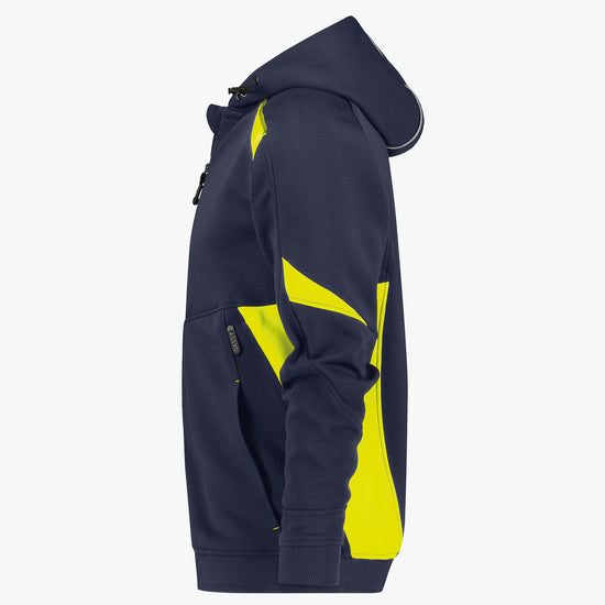 Dassy Santos Hoodie - Nachtblauw/Fluogeel Werkhoodie Dassy