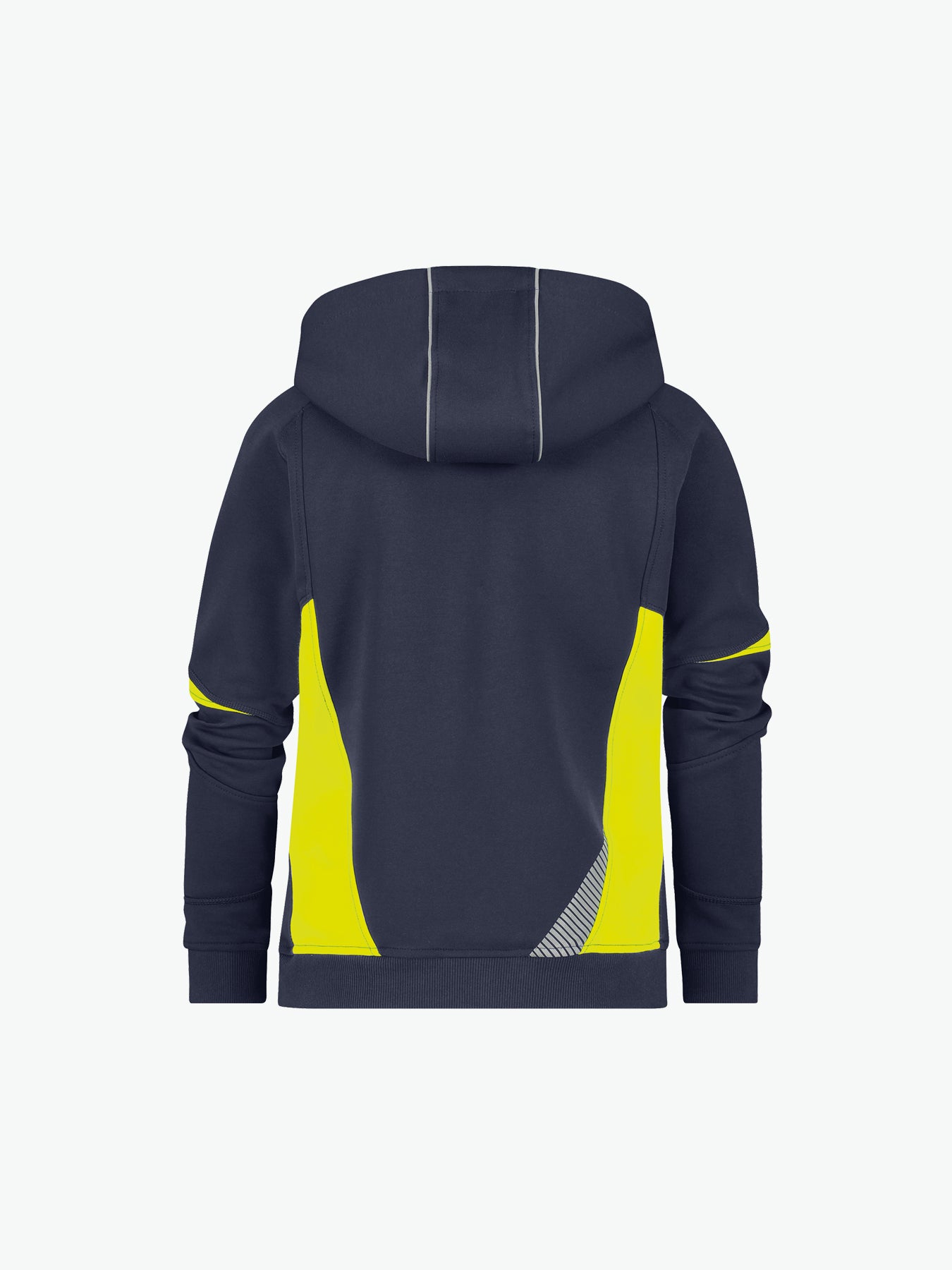 Dassy Santos Women Hoodie voor dames - Nachtblauw/Fluogeel Werkhoodie Dames Dassy