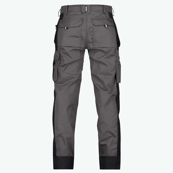 Dassy Seattle Tweekleurige holsterzakkenbroek met kniezakken - Cementgrijs/Zwart Werkbroek Dassy