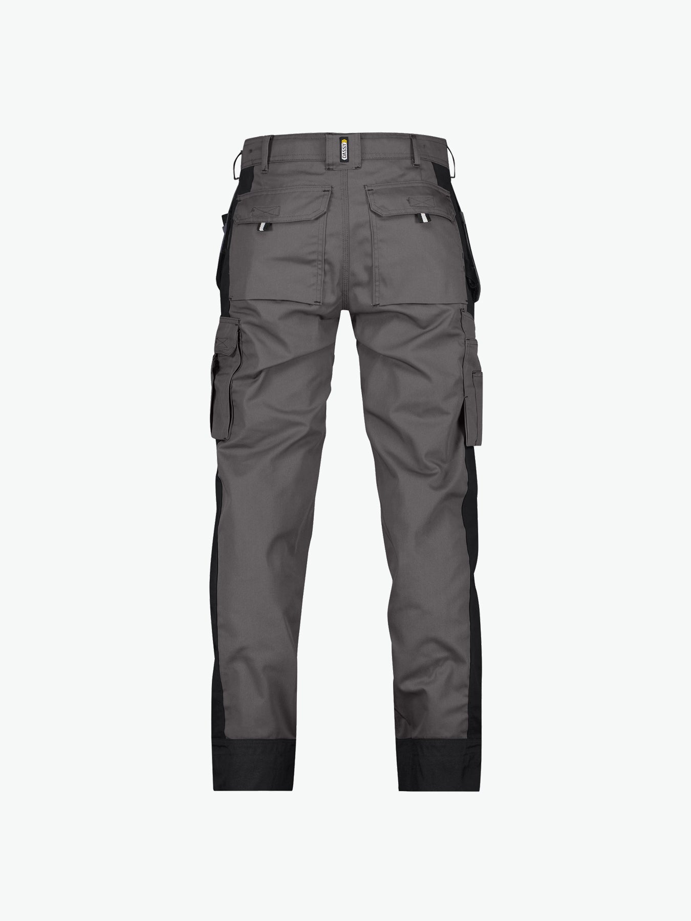 Dassy Seattle Tweekleurige holsterzakkenbroek met kniezakken - Cementgrijs/Zwart Werkbroek Dassy