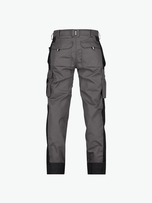 Dassy Seattle Tweekleurige holsterzakkenbroek met kniezakken - Cementgrijs/Zwart Werkbroek Dassy