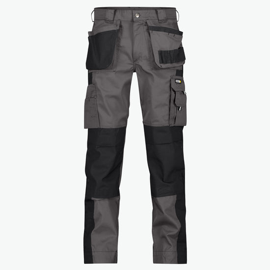 Dassy Seattle Tweekleurige holsterzakkenbroek met kniezakken - Cementgrijs/Zwart Werkbroek Dassy
