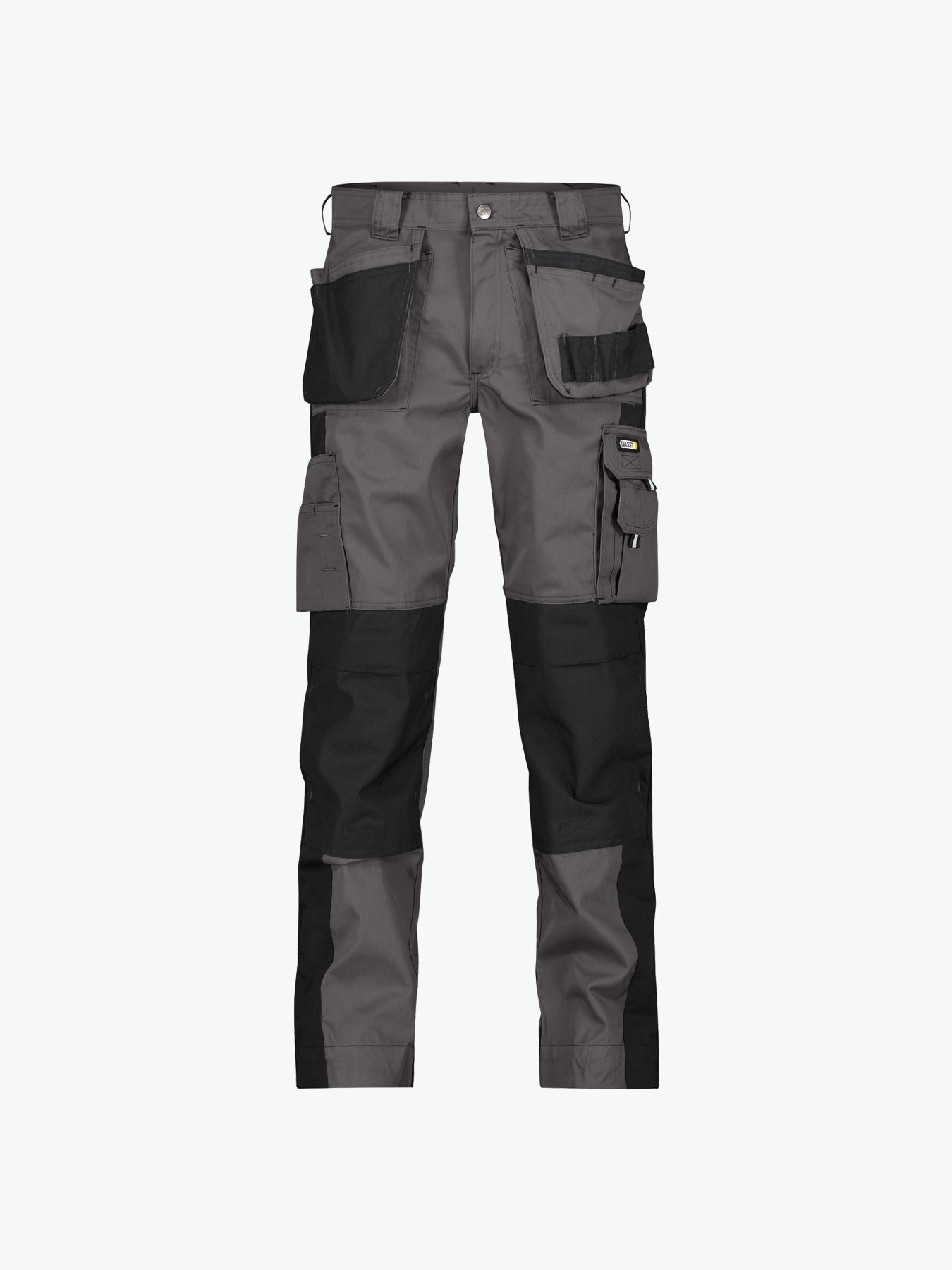 Dassy Seattle Tweekleurige holsterzakkenbroek met kniezakken - Cementgrijs/Zwart Werkbroek Dassy