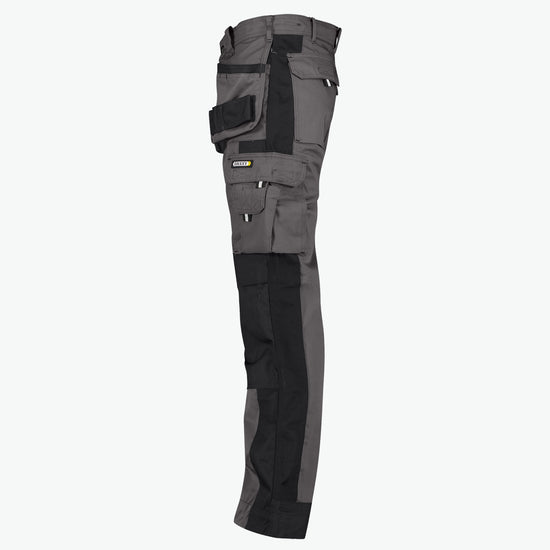 Dassy Seattle Tweekleurige holsterzakkenbroek met kniezakken - Cementgrijs/Zwart Werkbroek Dassy