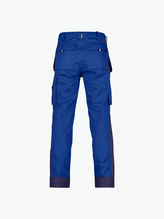 Dassy Seattle Tweekleurige holsterzakkenbroek met kniezakken - Korenblauw/Marineblauw Werkbroek Dassy