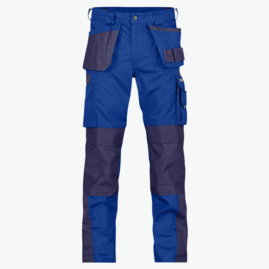 Dassy Seattle Tweekleurige holsterzakkenbroek met kniezakken - Korenblauw/Marineblauw Werkbroek Dassy