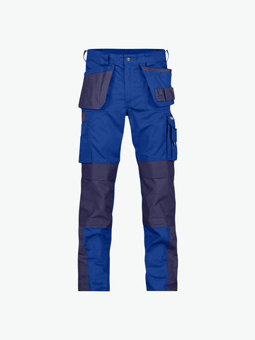 Dassy Seattle Tweekleurige holsterzakkenbroek met kniezakken - Korenblauw/Marineblauw Werkbroek Dassy