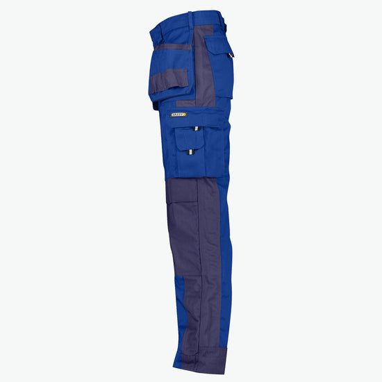 Dassy Seattle Tweekleurige holsterzakkenbroek met kniezakken - Korenblauw/Marineblauw Werkbroek Dassy