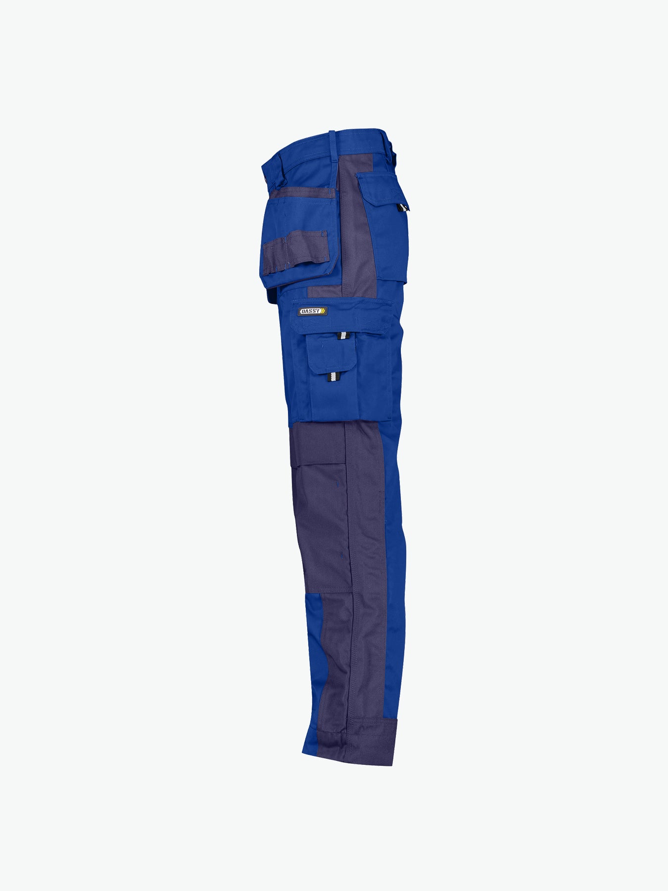 Dassy Seattle Tweekleurige holsterzakkenbroek met kniezakken - Korenblauw/Marineblauw Werkbroek Dassy