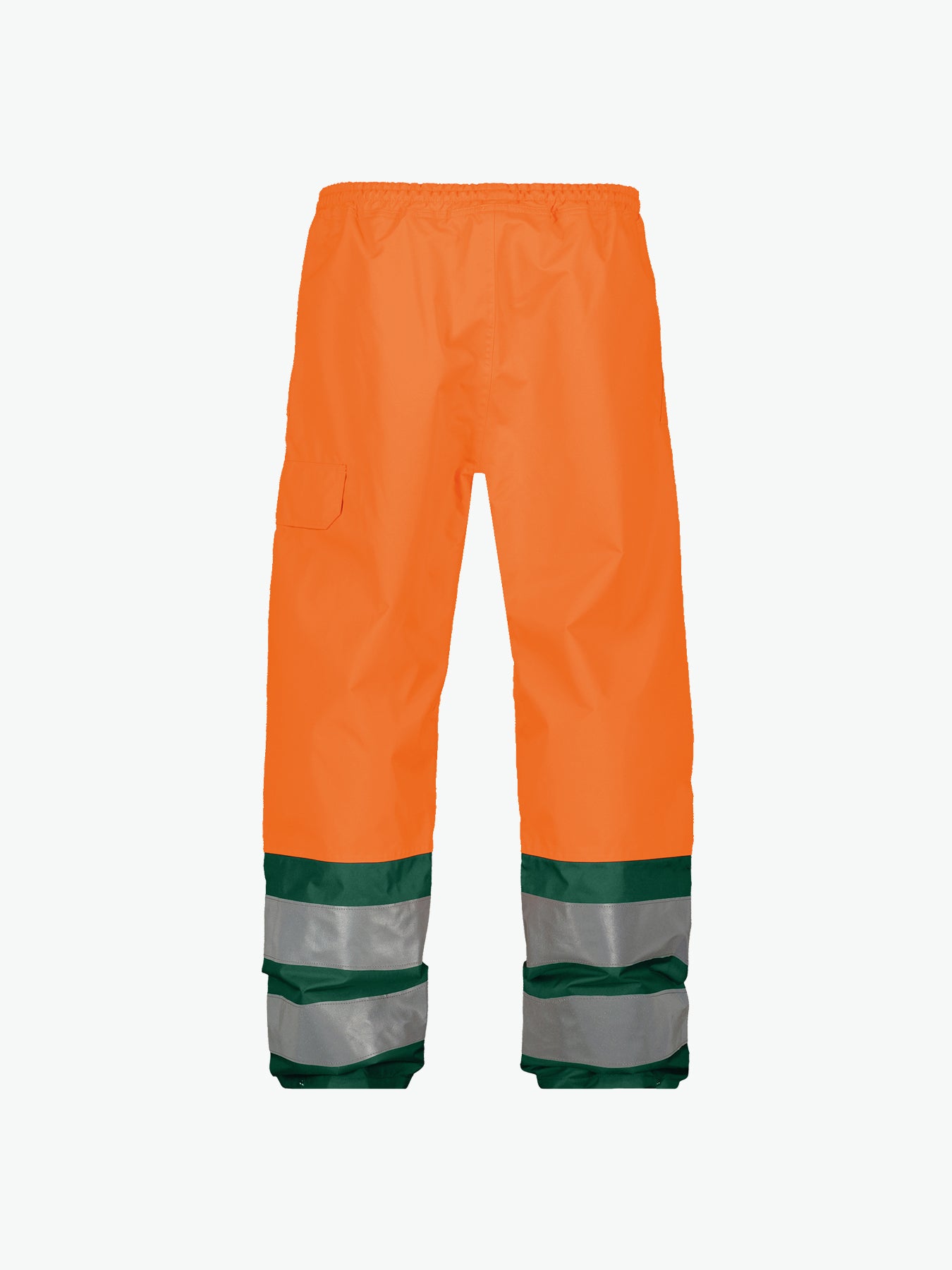 Dassy Sola Hogezichtbaarheidsregenbroek - Fluo-Oranje/Flessengroen Werkbroek HiVis Dassy