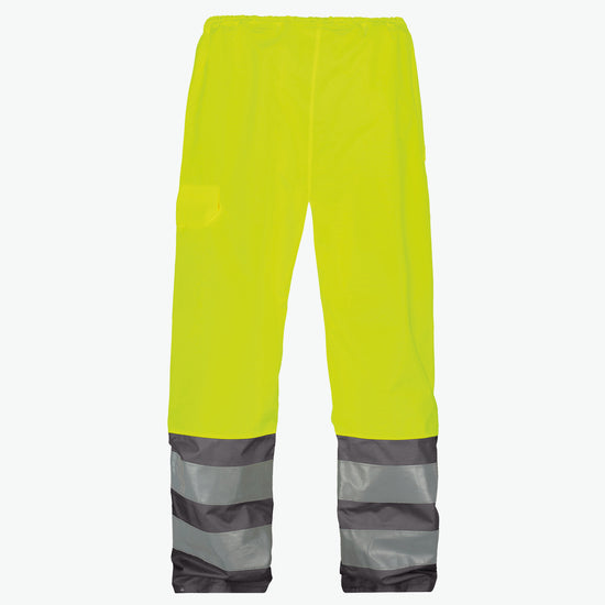 Dassy Sola Hogezichtbaarheidsregenbroek - Fluogeel/Cementgrijs Werkbroek HiVis Dassy