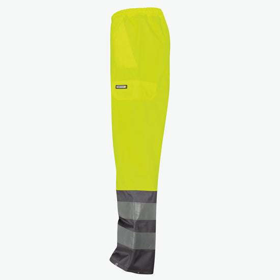 Dassy Sola Hogezichtbaarheidsregenbroek - Fluogeel/Cementgrijs Werkbroek HiVis Dassy