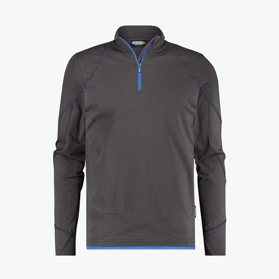 Dassy Sonic T-shirt met lange mouwen - Antracietgrijs/Azuurblauw Werkshirt Dassy