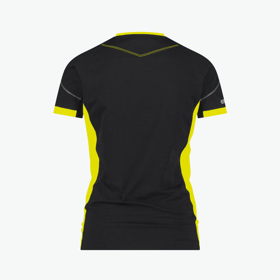 Dassy Tampico Women T-shirt voor dames - Zwart/Fluogeel Werkshirt Dames Dassy