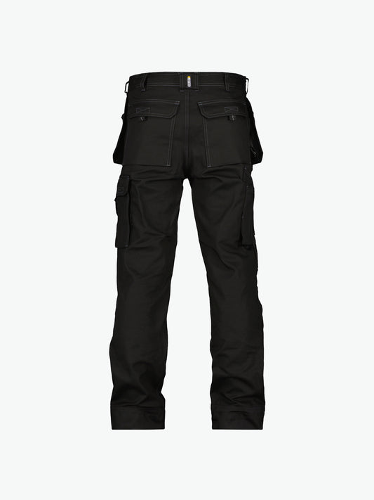 Dassy Texas Canvas holsterzakkenbroek met kniezakken - Zwart Werkbroek Dassy