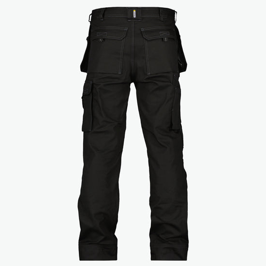 Dassy Texas Canvas holsterzakkenbroek met kniezakken - Zwart Werkbroek Dassy