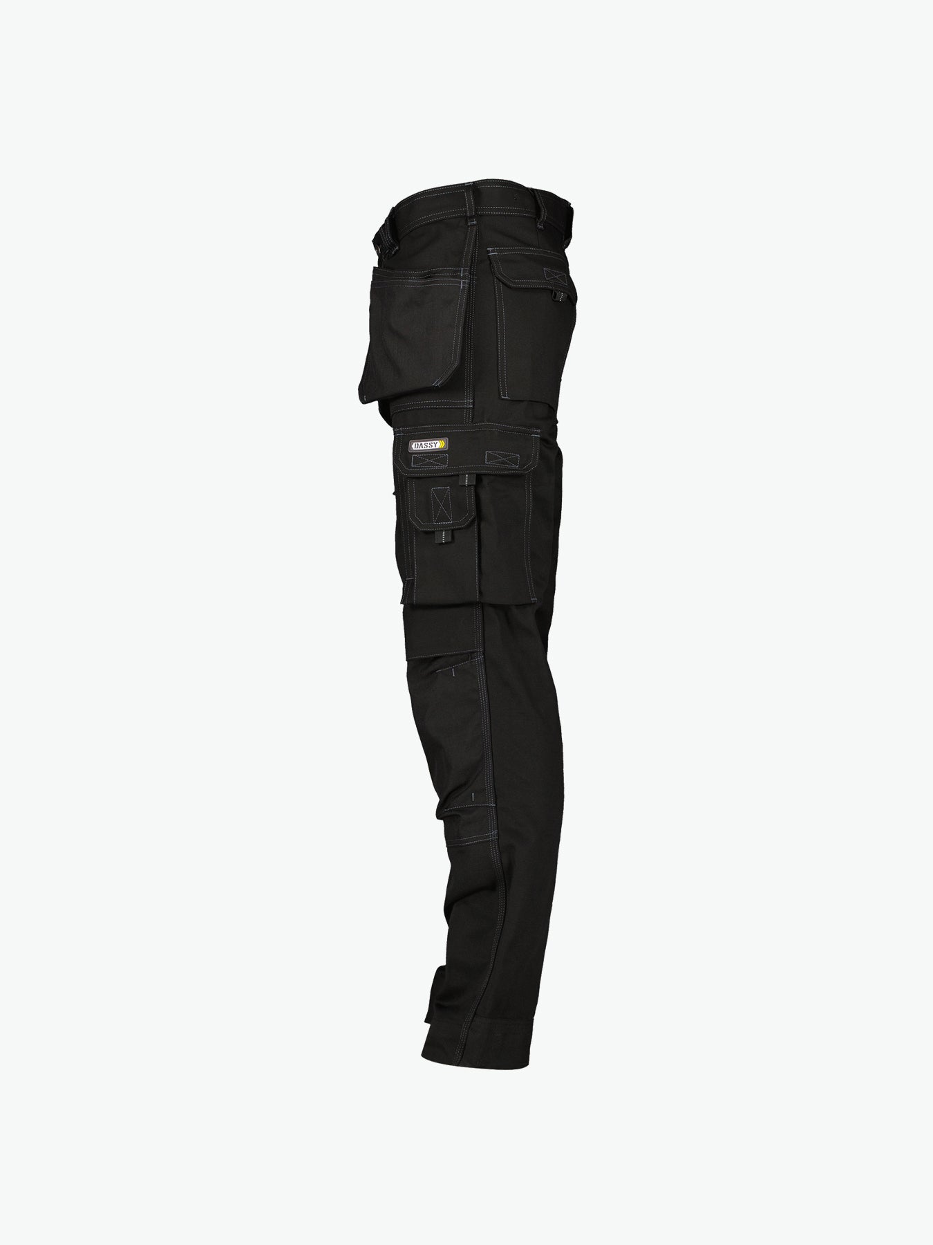 Dassy Texas Canvas holsterzakkenbroek met kniezakken - Zwart Werkbroek Dassy