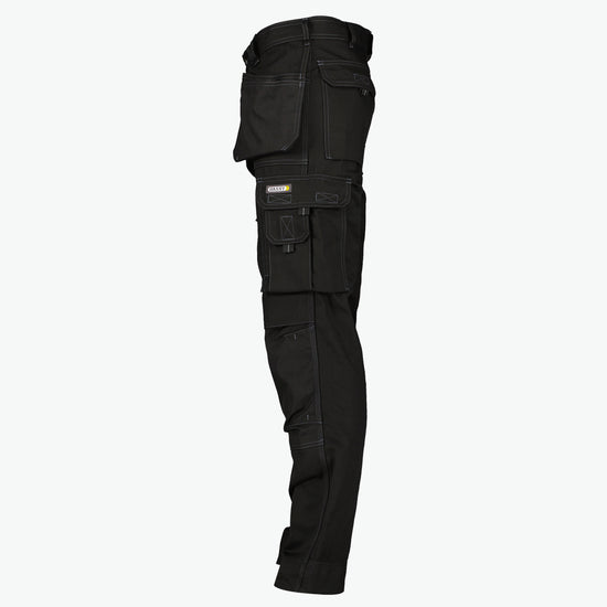Dassy Texas Canvas holsterzakkenbroek met kniezakken - Zwart Werkbroek Dassy