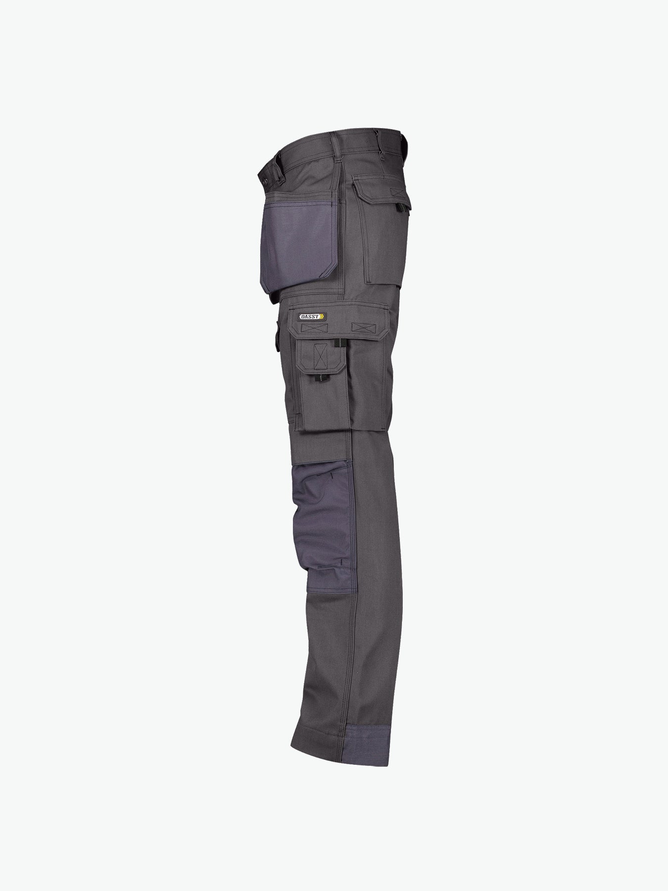 Dassy Texas Canvas holsterzakkenbroek met kniezakken - Cementgrijs Werkbroek Dassy