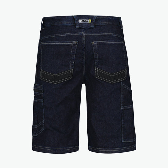 Dassy Tokyo Jeanswerkshort met stretch - Jeansblauw Korte Werkbroek Dassy