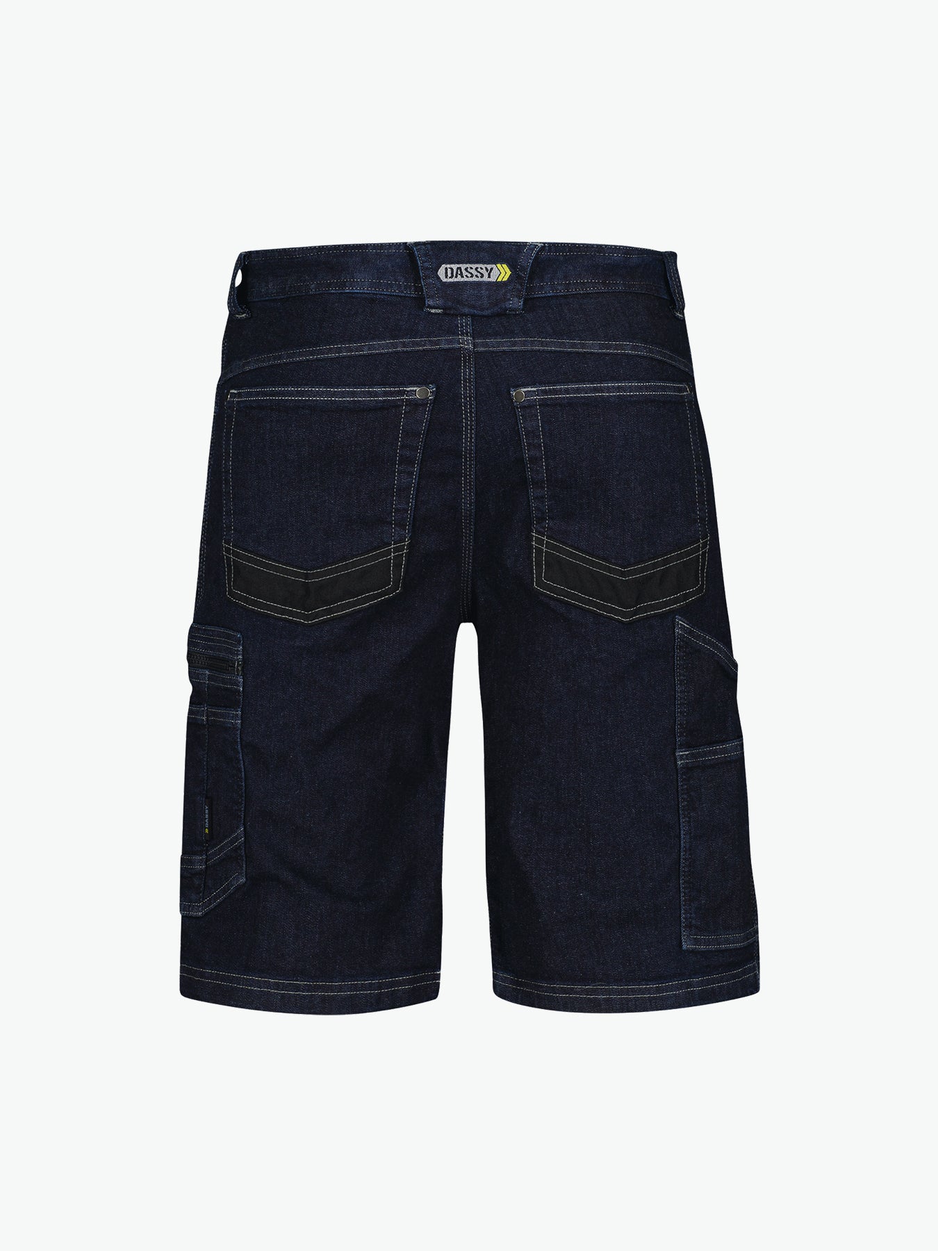 Dassy Tokyo Jeanswerkshort met stretch - Jeansblauw Korte Werkbroek Dassy