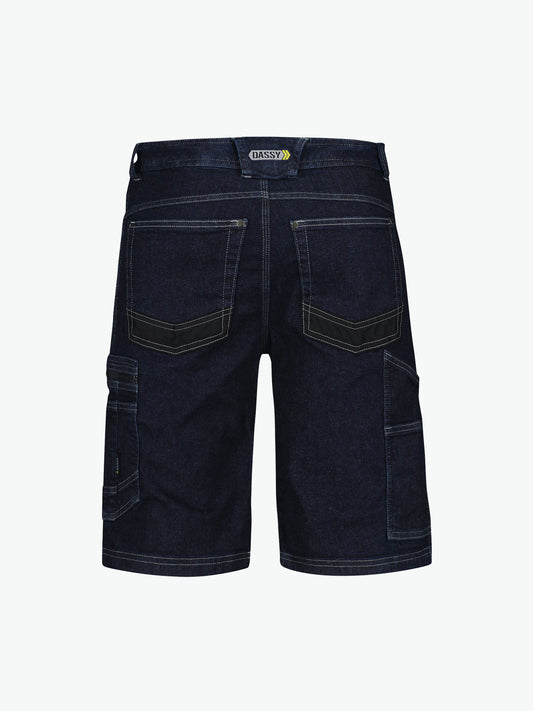 Dassy Tokyo Jeanswerkshort met stretch - Jeansblauw Korte Werkbroek Dassy