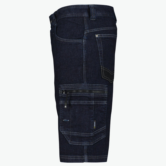 Dassy Tokyo Jeanswerkshort met stretch - Jeansblauw Korte Werkbroek Dassy