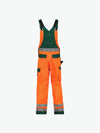 Dassy Toulouse Hogezichtbaarheidsbretelbroek met kniezakken - Fluo-Oranje/Flessengroen Werkbroek HiVis Dassy