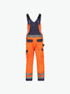 Dassy Toulouse Hogezichtbaarheidsbretelbroek met kniezakken - Fluo-Oranje/Marineblauw Werkbroek HiVis Dassy