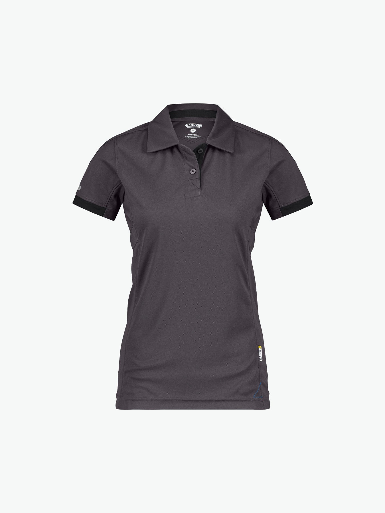 Dassy Traxion Women Polo voor dames - Antracietgrijs/Zwart Werkpolo Dames Dassy