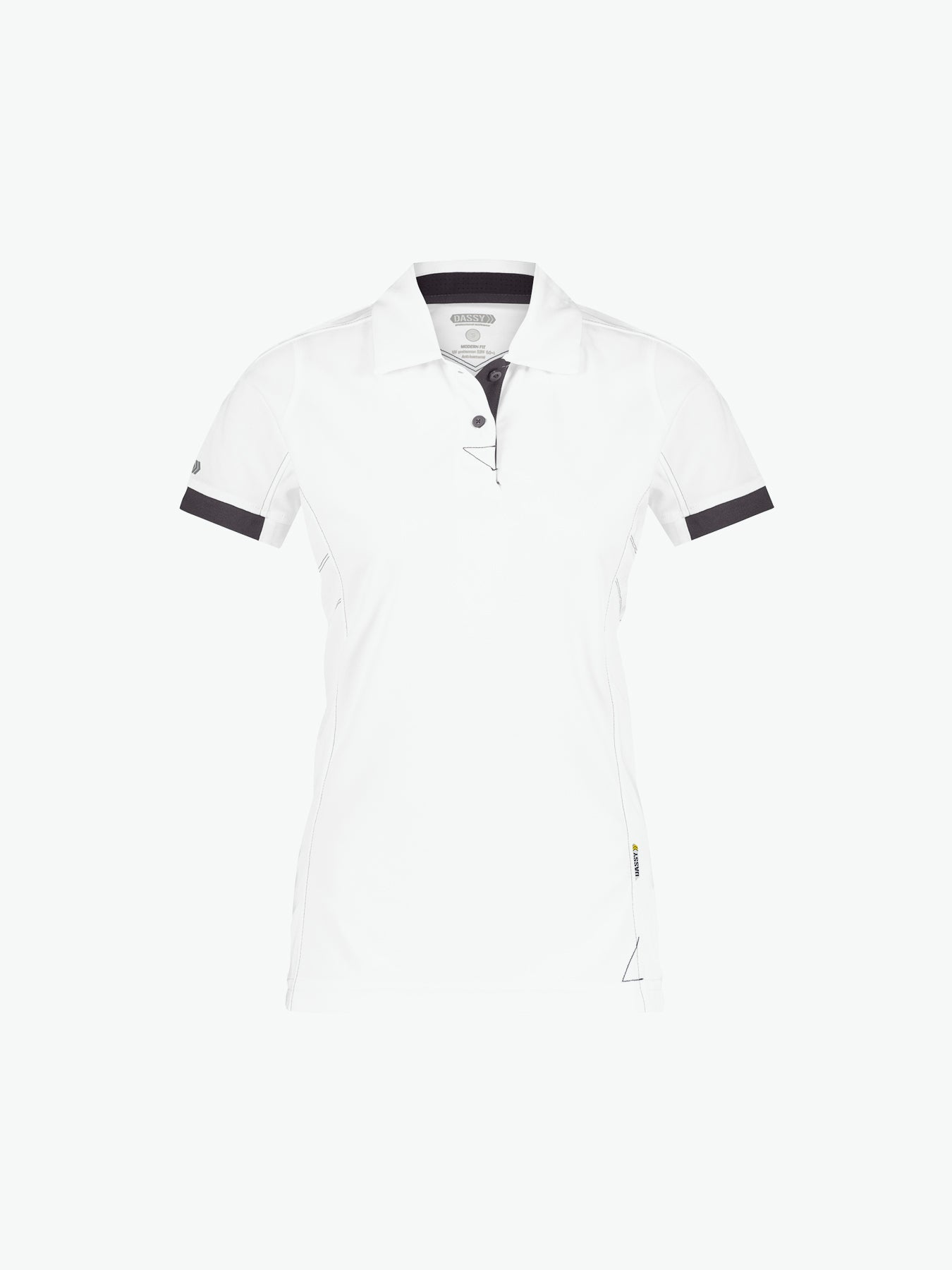 Dassy Traxion Women Polo voor dames - Wit/Antracietgrijs Werkpolo Dames Dassy
