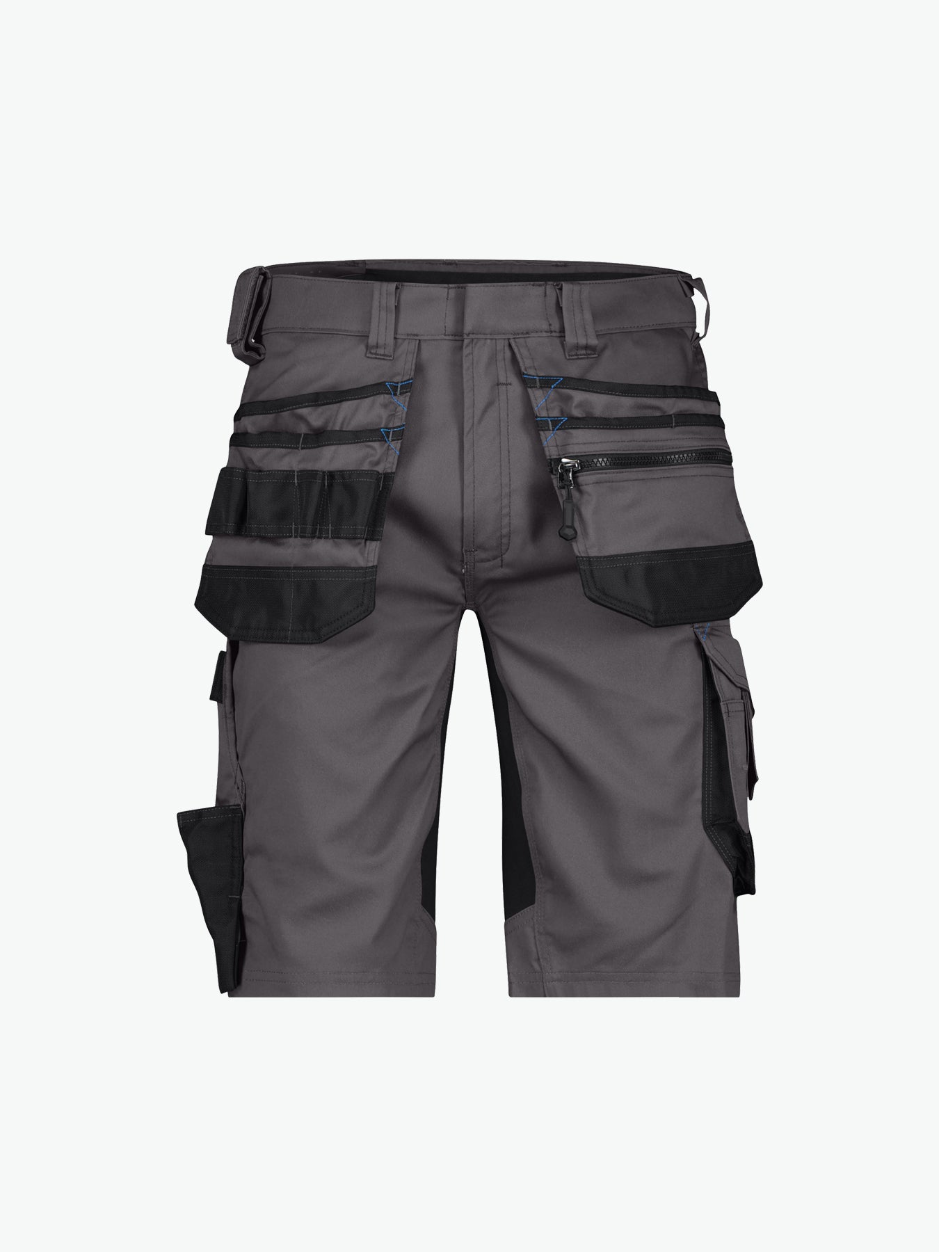 Dassy Trix Holsterzakkenshort met stretch - Antracietgrijs/Zwart Korte Werkbroek Dassy