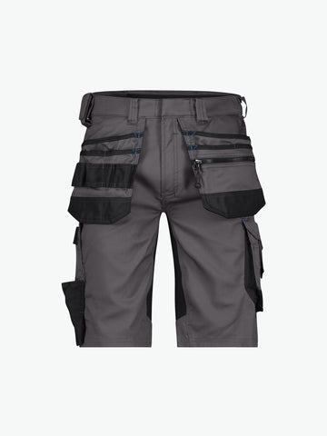 Dassy Trix Holsterzakkenshort met stretch - Antracietgrijs/Zwart Korte Werkbroek Dassy