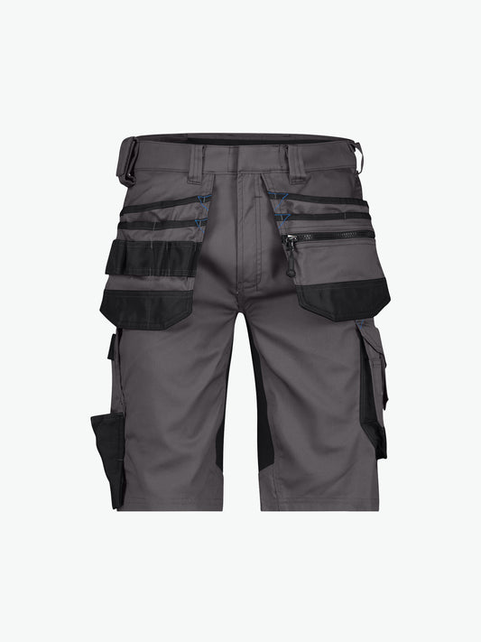 Dassy Trix Holsterzakkenshort met stretch - Antracietgrijs/Zwart Korte Werkbroek Dassy